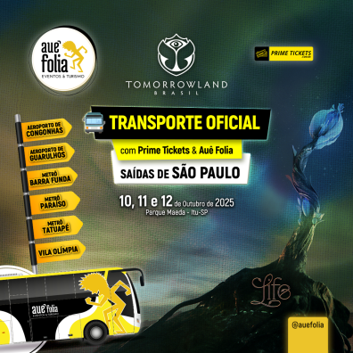 Transporte Tomorrowland Brasil 2025 - Saída São Paulo